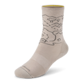 Anytime Crew Sock - Rugged Beige (Hazy Pine) - NZ Map