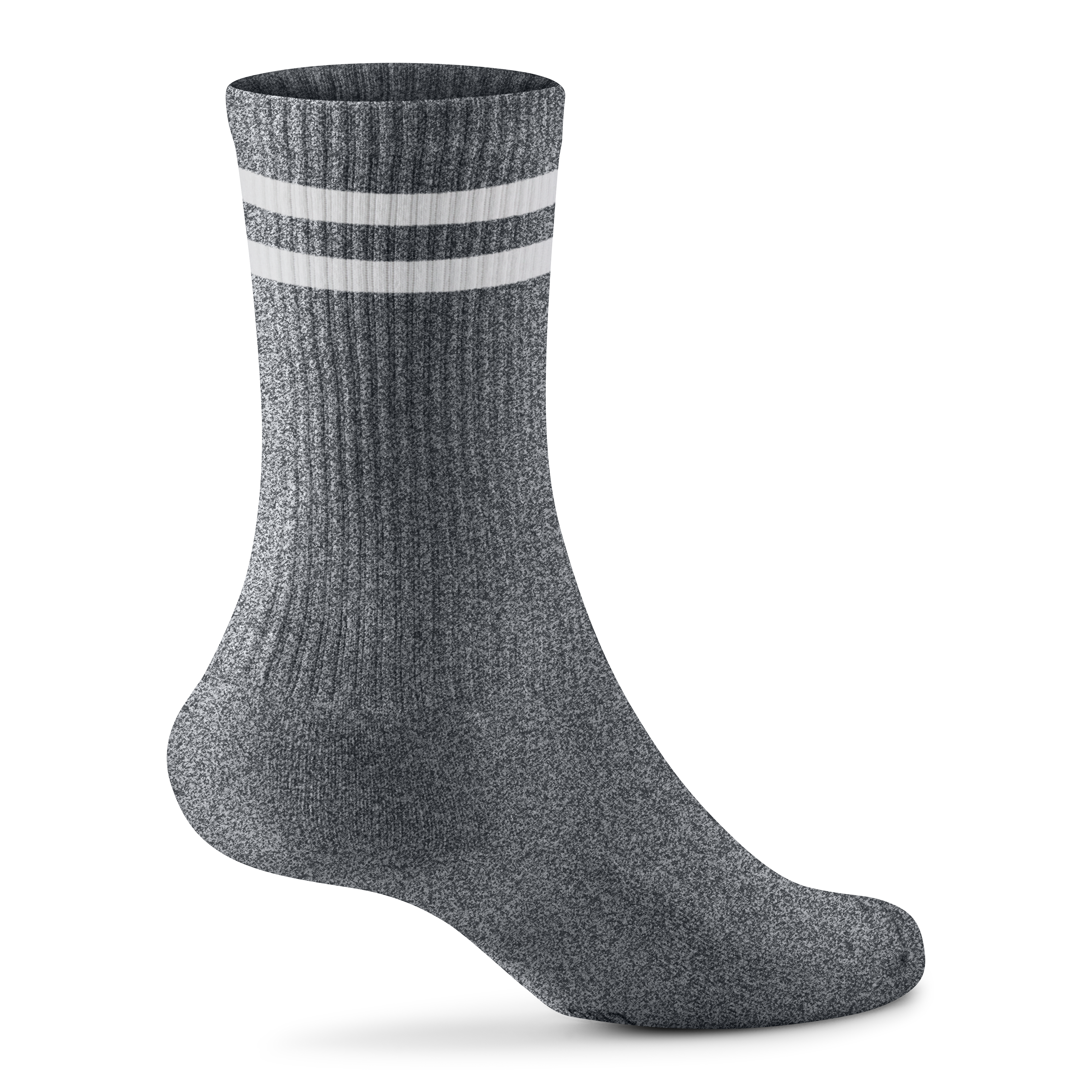 Anytime Crew Sock - Natural Grey Heather/Natural White