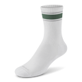 Anytime Crew Sock - Blizzard, Verdant Green (Light Grey Sole)